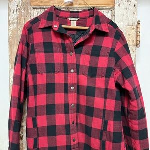 Duluth Trading Co Quilted Flannel Shirt M